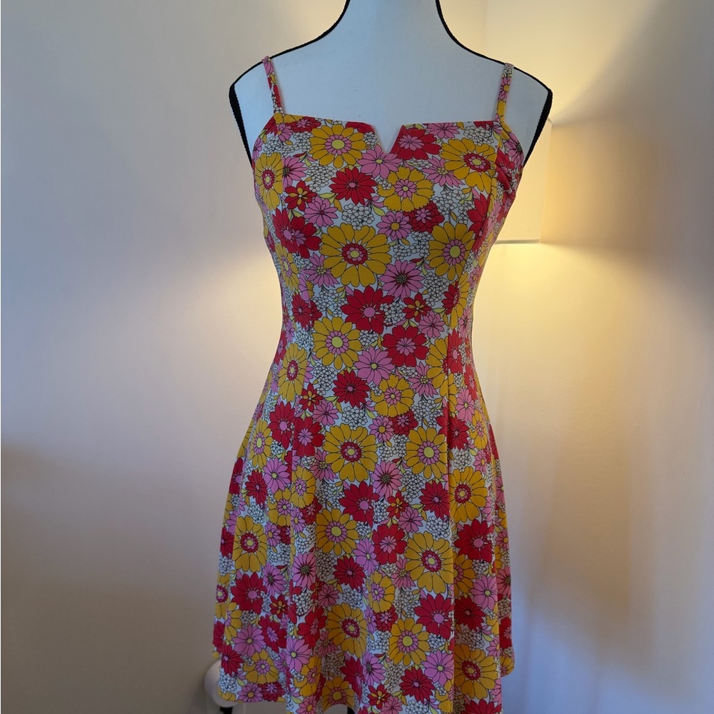 Lily Rose Pink and Yellow Floral Mini Dress